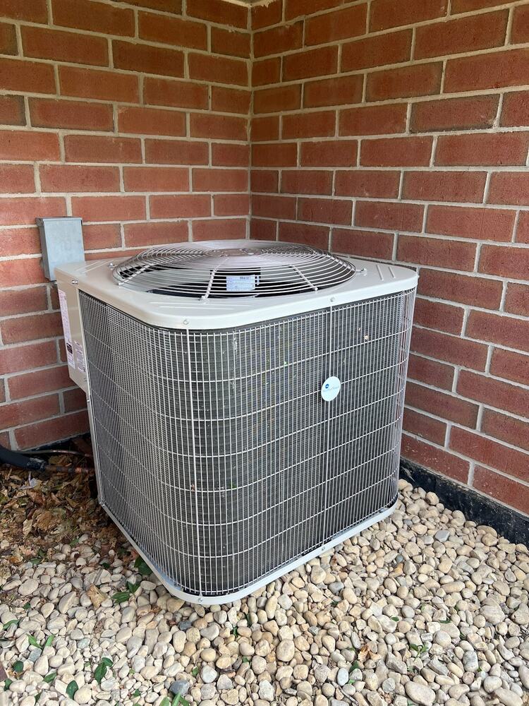 An outdoor air conditioning condenser unit