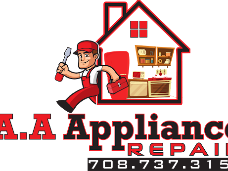 The A&A Appliance Repair mascot logo